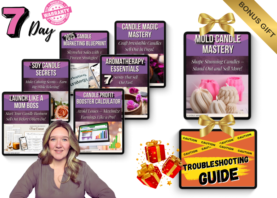 Candle Mom Money™ Bundle + BONUS: Mold Candle Mastery & Troubleshooting Guide